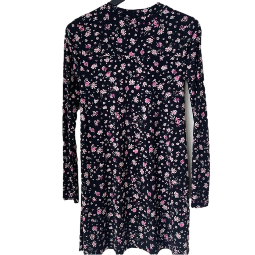 BCBG Long Sleeve Ditsy Print A-Line Dress - Picture 3 of 9